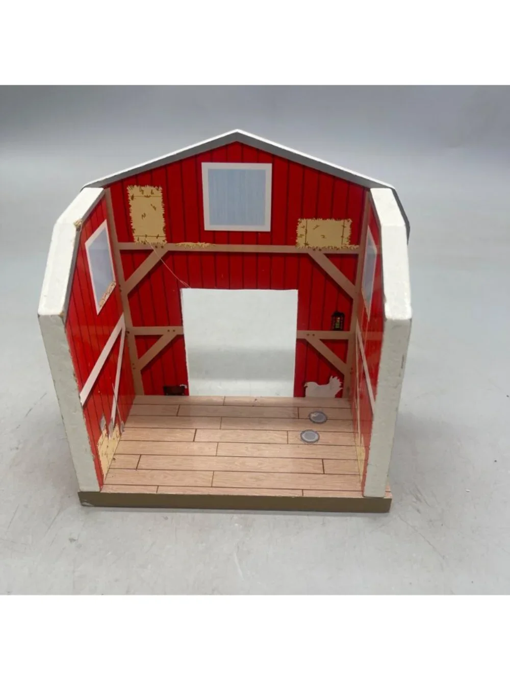 Vintage Red Barn Playset Wall Panel Piece 6x5.5x3